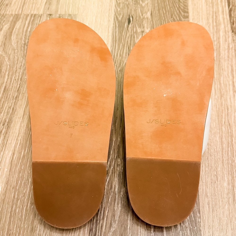 NEW J/SLIDES ROLAND SANDAL WHITE LEATHER - Picture 7 of 7